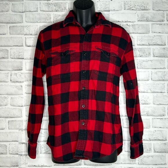 American Eagle Buffalo Check Flannel Shirt Size Medium - Picture 1 of 4